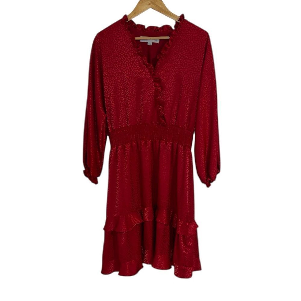 Emma & Michelle Red Ruffled Dress, XL